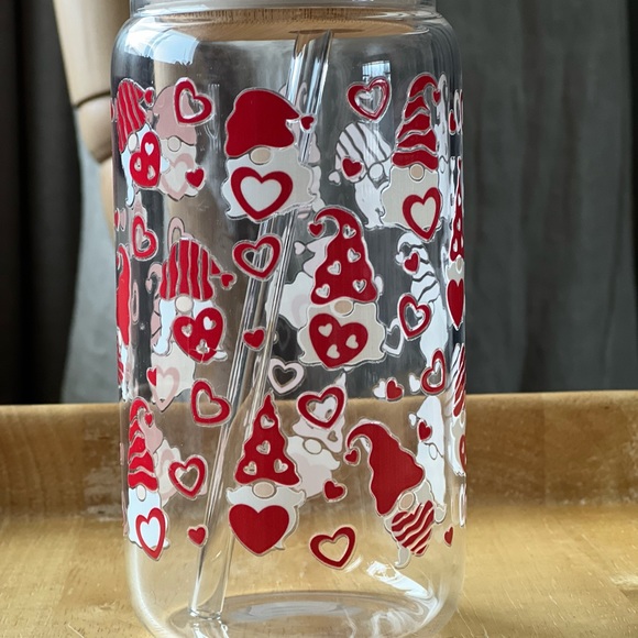 16 oz Valentines Iced Coffee Glass - Picture 3 of 4